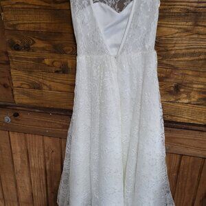 White lace Girls maxi dress